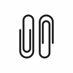 Paperclip set icon symbol simple design