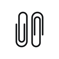 Paperclip set icon symbol simple design