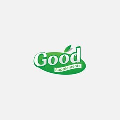 text good natural leaf logo environment