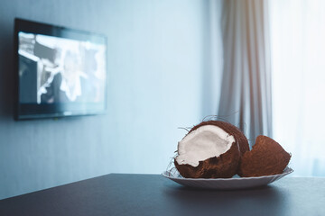 coconut on the table