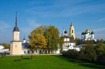 Fototapeta na wymiar Kolomna, Russia - October, 2021: Great monasteries of Russia. Novo-Golutvin Holy Trinity Monast