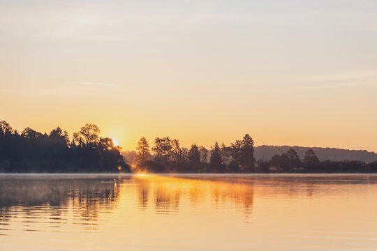 Lake during sunrise, Germany
