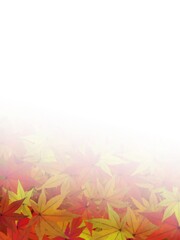 楓の葉のグラデーションフレーム