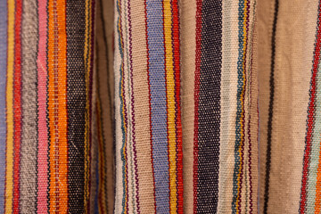 colorful fabric texture close up
