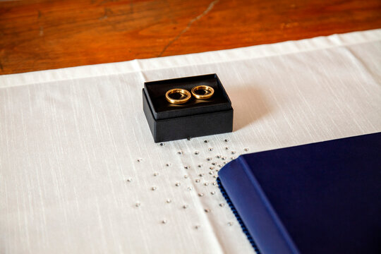 Pair of gold wedding rings