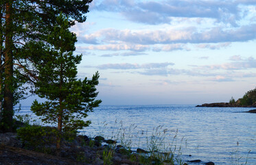 Ladoga skerries on Lake Ladoga in Karelia, Russia