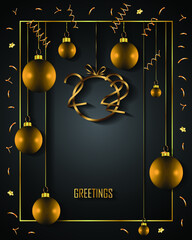 2022 Merry Christmas and Happy New Year background for seasonal greetings cards flyer.