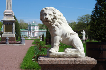 MOSCOW, RUSSIA - May, 2021: Kuskovo estate of the Sheremetev family in spring day