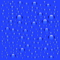 water drops on blue background vector background