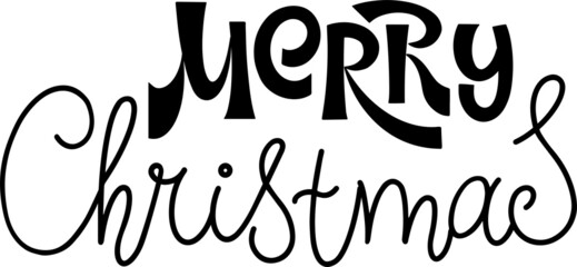 Merry Christmas vector text Calligraphic Lettering design card template. Creative typography for Holiday Greeting Gift Poster. Calligraphy Font style Banner.