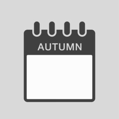Template square icon page calendar - season autumn