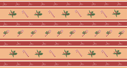 Design Christmas pattern with candy cane