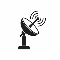 Radar icon satellite dish tv technology.