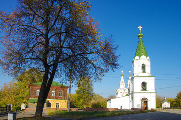 Ryazan, Russia - October, 2020: The Church of the Holy Spirit in the Ryazan citadel