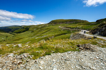 The road Transalpinain the Carpathian Mountains of Romania	