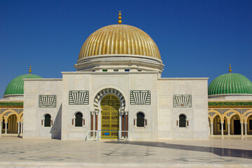Monastir, Tunisia, Africa - July, 2012: Habib Bourguiba mausoleum is a monumental grave in Monastir