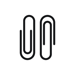 Paperclip set icon symbol simple design