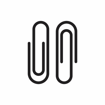 Paperclip set icon symbol simple design