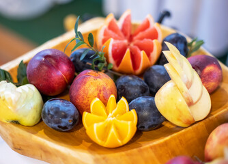 Colorful and varios heap of fruits