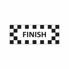 Checkered racing flag icon. Checkered racing flag symbol. Flat design