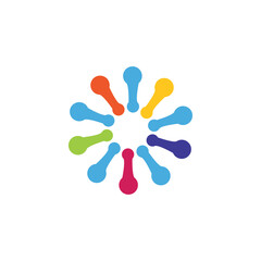 Community, network and social icon design template