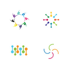 Community, network and social icon design template