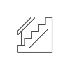Home stairs line outline icon
