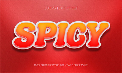 Editable Spicy 3d text effect style