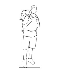 a man with a baby in a kangaroo