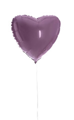 Festive heart shaped balloon isolated on white