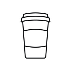 Coffee cup outline icon.