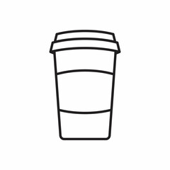 Coffee cup outline icon.