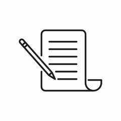 contract aggrement paper outline icon