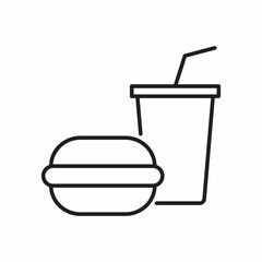 burger and soda icon. Element of food icon