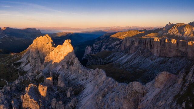 Cirspitzen und Stevia zum Sonnenaufgang am Cirjoch / Sassolungo and Stevia at sunrise 