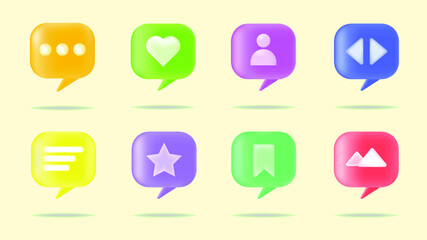 set of colorful balloons icon symbol illustration