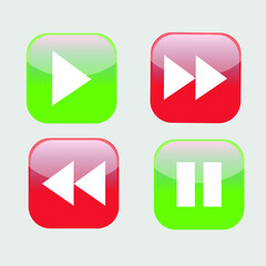 buttons for web 3d illustration