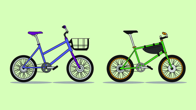 bike mini velo flat design illustration