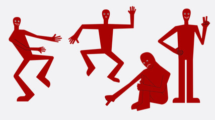 red character flat design illustration 