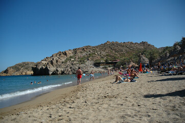 people on the beach