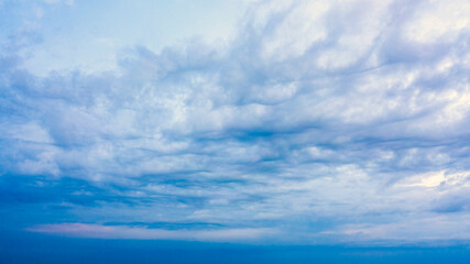 Naklejka na ściany i meble Thunderstorm Cloudy in the Sky. Scenic Cloudscape 