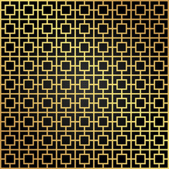 golden seamless ornamental pattern on black -1