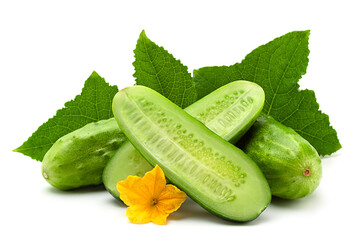 cucumber vegetable closeup on white