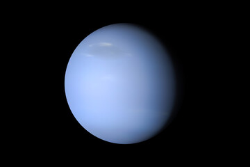 Neptune Planet isolated in black.