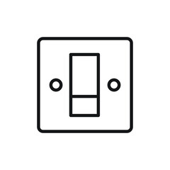 Electric switch icon in thin outline style.