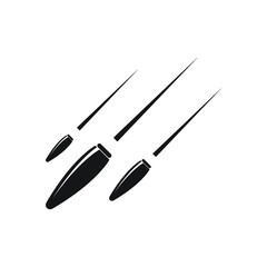 flying bullets multi icon.