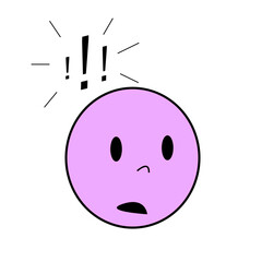 new emoji flat design illustration isolated shock mood
