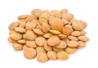 Beans closeup on white