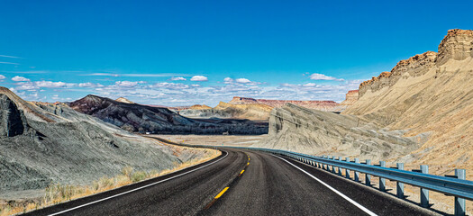 Drive Through Scenic Byway 12 in Utah, USA Through Canyons, National Parks and Monuments
