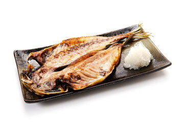 鯵の干物の炭火焼